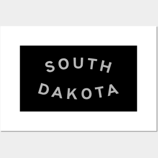 South Dakota Typography Posters and Art